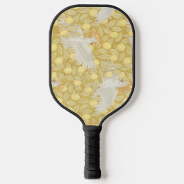 Witte kaketoes en citroenen pickleball paddle