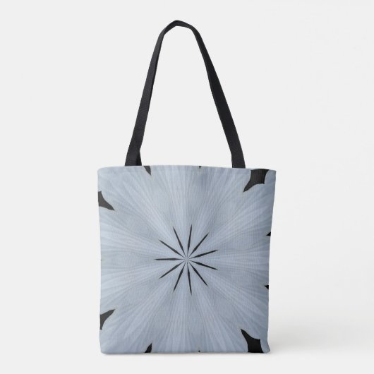 Witte kaleidoscoop printet canvas tas (Achterkant)