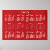 Witte kalender 2025 op  foto poster (Voorkant)