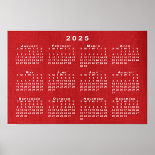 Witte kalender 2025 op  foto poster