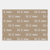 Witte kalligrafie Aangepaste kerstGezegden Kraft Inpakpapier Vel (Voorkant 3)