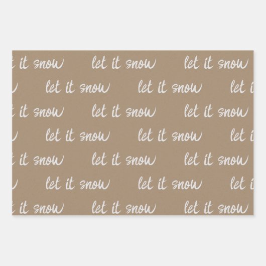 Witte kalligrafie Aangepaste kerstGezegden Kraft Inpakpapier Vel (Voorkant 3)