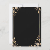 Witte kalligrafie en bloemenbruiloft uitnodiging (Achterkant)