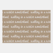 Witte kalligrafie kerstsong Verses Kraft Wrap Inpakpapier Vel (Voorkant 3)