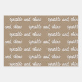 Witte kalligrafie Schrijf je eigen kerst Gezegden Inpakpapier Vel (Voorkant 3)