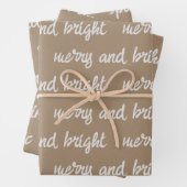 Witte kalligrafie Schrijf je eigen kerst Gezegden Inpakpapier Vel (In situ)