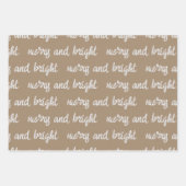 Witte kalligrafie Schrijf je eigen kerst Gezegden Inpakpapier Vel (Voorkant)