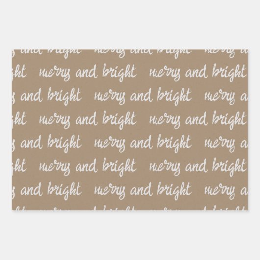 Witte kalligrafie Schrijf je eigen kerst Gezegden Inpakpapier Vel (Voorkant)