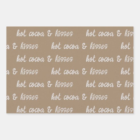 Witte kalligrafie Schrijf uw eigen vakantie groet Inpakpapier Vel (Voorkant 3)