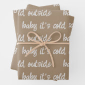 Witte kalligrafie Schrijf uw eigen vakantie groet Inpakpapier Vel (In situ)