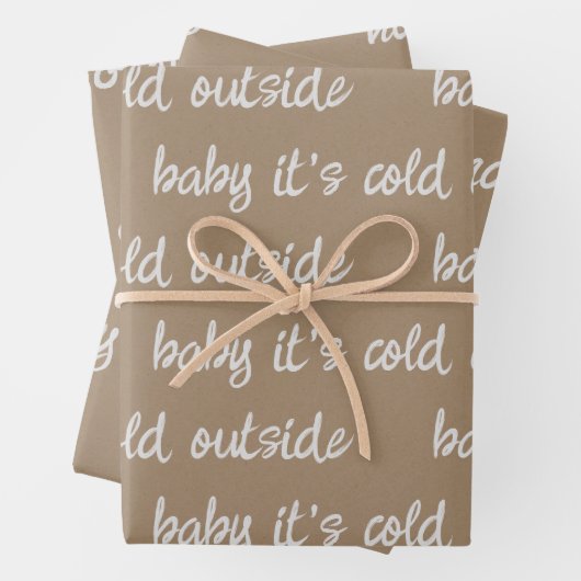 Witte kalligrafie Schrijf uw eigen vakantie groet Inpakpapier Vel (In situ)