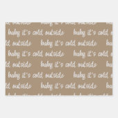 Witte kalligrafie Schrijf uw eigen vakantie groet Inpakpapier Vel (Voorkant)