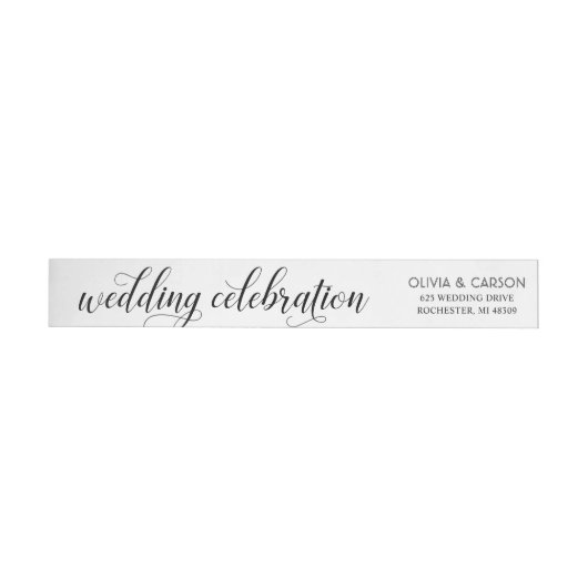 Witte kalligrafie script huwelijksviering (Individueel)