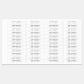 Witte kalligrafie Skinny Minimal Candle Label (Vel)