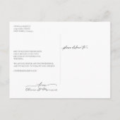 Witte kalligrafie Social Distancing Wedding Delay Briefkaart (Achterkant)