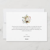 witte kalligrafie vakantie trouw aankondiging (Achterkant)