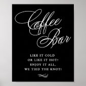 Witte kalligrafie van elegant cafebout | Grafische Poster (Voorkant)