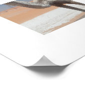 Witte kameel in de woestijn onder een heldere blau poster (Hoek)