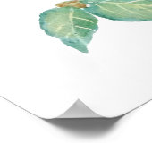 witte kamellia bloemen waterverf poster (Hoek)