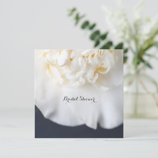 Witte kamellietbloem kaart (Staand voorkant)