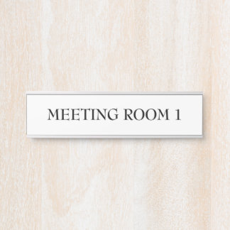 Witte kamer naam Kantoor school Deurbordje