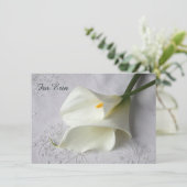 Witte kammeling op linnen kaart (Staand voorkant)