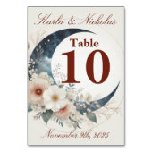 Witte & kaneel Moonflower bruiloft Kaart (Voorkant)