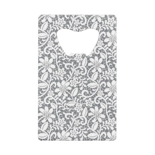 Witte kant 1 creditkaart flessenopener (Voorkant)