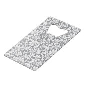 Witte kant 1 creditkaart flessenopener (Achterkant Gekanteld)