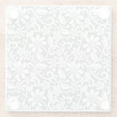 Witte kant 1 glazen onderzetter (Achterkant)