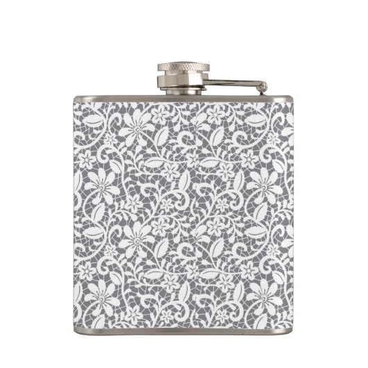 Witte kant 1 heupfles (Achterkant)