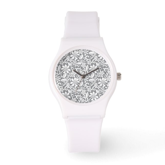 Witte kant 1 horloge (Voorkant)