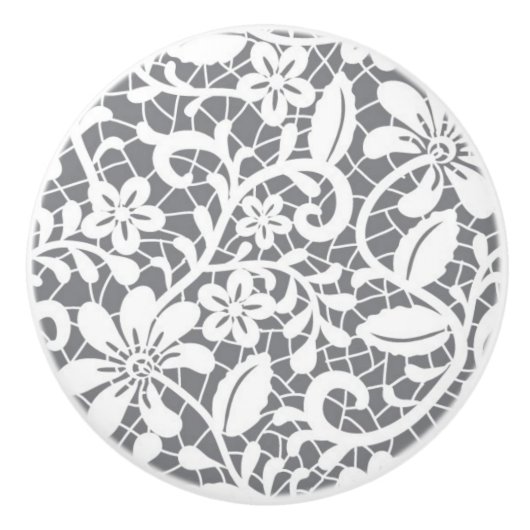 Witte kant 1 keramische knop (Voorkant)