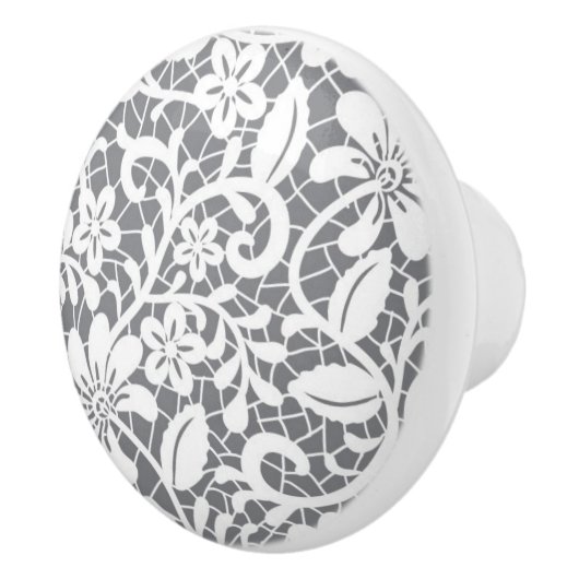 Witte kant 1 keramische knop (Rechts)