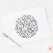 Witte kant 1 ronde sticker (Envelop)