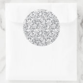 Witte kant 1 ronde sticker (Tas)