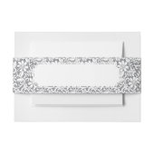 Witte kant 1 uitnodigingen wikkel (Voorkant Voorbeeld)