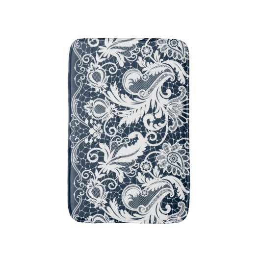 Witte kant 2 badmat (Voorkant Verticaal)