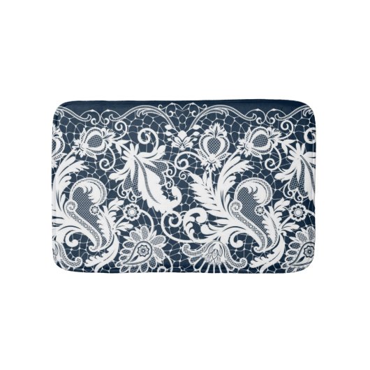 Witte kant 2 badmat (Voorkant)