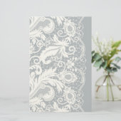 Witte kant 2 briefpapier (Staand voorkant)