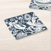 Witte kant 2 kartonnen onderzetters (Schuin)