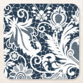 Witte kant 2 kartonnen onderzetters (Voorkant)