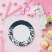 Witte kant 2 papieren bordje (Feest)
