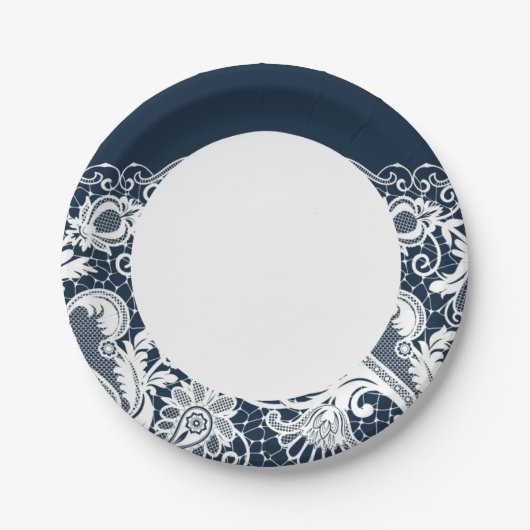 Witte kant 2 papieren bordje (Voorkant)