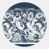 Witte kant 2 ronde sticker (Voorkant)