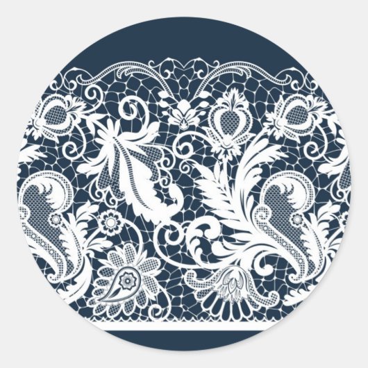 Witte kant 2 ronde sticker (Voorkant)