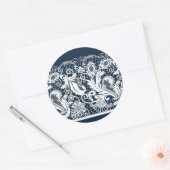 Witte kant 2 ronde sticker (Envelop)