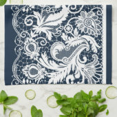 Witte kant 2 theedoek (Gevouwen)