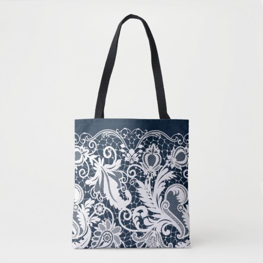 Witte kant 2 tote bag (Voorkant)