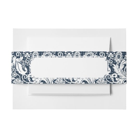 Witte kant 2 uitnodigingen wikkel (Voorkant Voorbeeld)